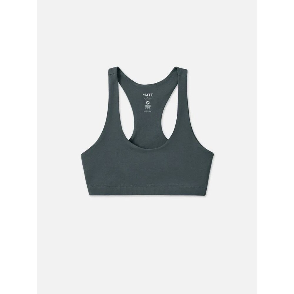 Mate the Label Women's Organic Stretch Sports Bra FOREST GREEN XS NWOT - Picture 6 of 8